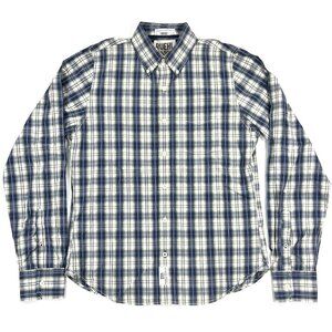 Ruehl 925 Greenwich NYC Shirt Mens Large Blue Green Plaid Abercrombie Fitch A&F